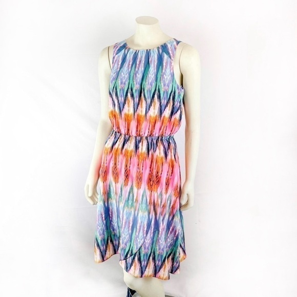 Athleta Ikat Martinique Casual Day Colorful Dress - Picture 4 of 11
